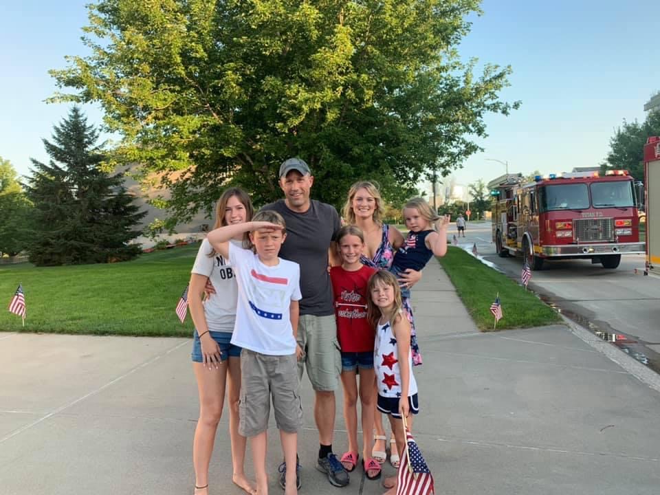 Right after Independence Day of 2020, Mark Ray and his family pose for a picture together. To celebrate Mark’s homecoming, their family went tubing down the Niobrara River near Valentine, Neb. 