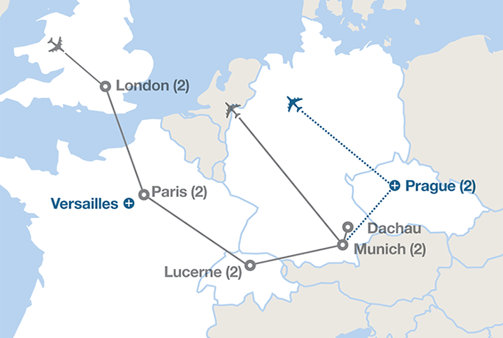 The international trip in 2026 will travel through four different countries over a period of 10 days. Students will visit the major cities as well as smaller towns along the way.