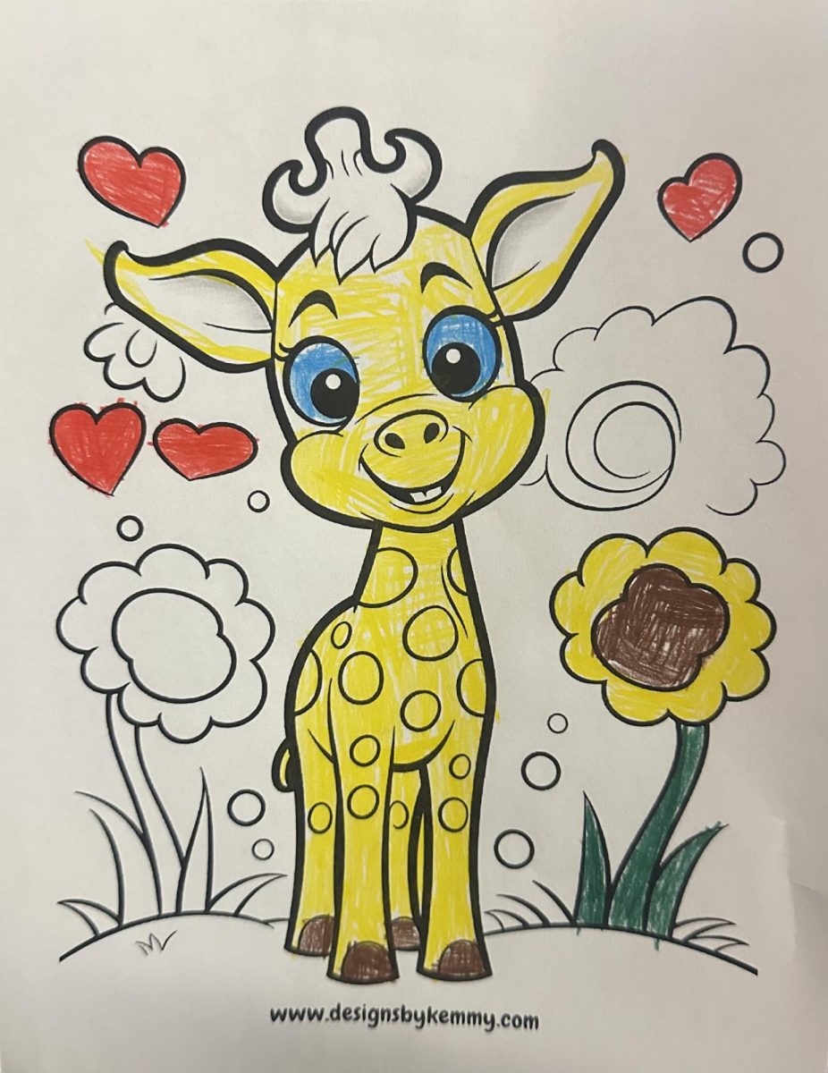 During a recent meeting, Winn's Chieftain Buddy gifted her with a coloring page, and the picture currently hangs in Winn's locker. Coloring in the library is an activity Winn and her Chieftain Buddy frequently do together. 